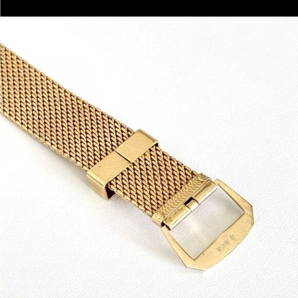 Vintage Avon Vintage Avon Gold Tone Mesh Belt Buckle Adjustable Bracelet 6" - 7" - Picture 13 of 14
